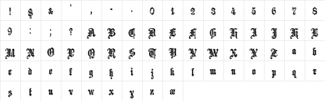 Archive School Text Regular font glyphpreview