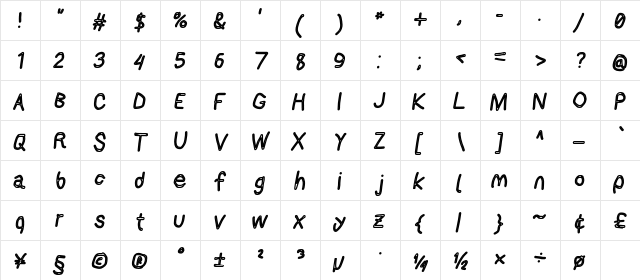 AppleStorm CBoIta font glyphpreview