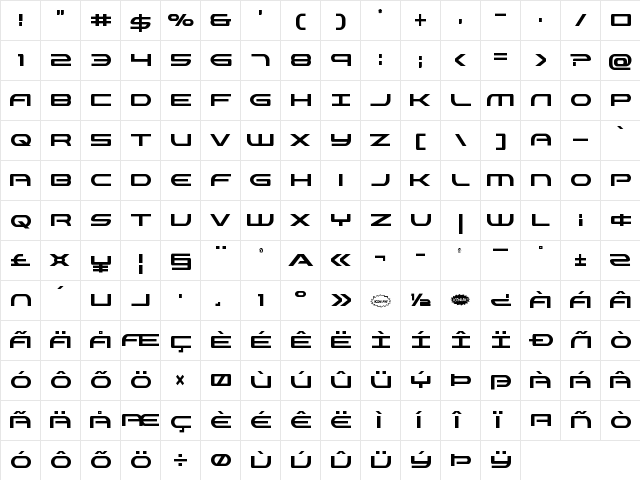 Antietam Condensed Condensed font glyphpreview