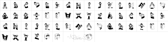 ClownsAlphaBeta Regular font glyphpreview