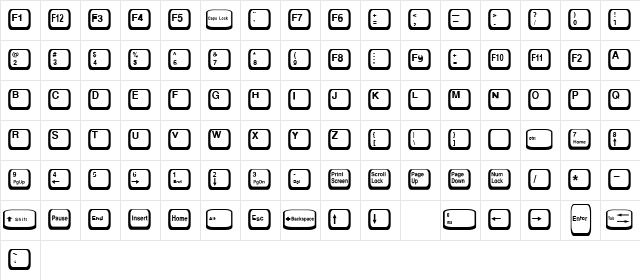 Compkey2 Regular font glyphpreview