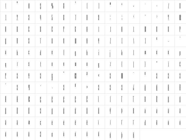 Armada LightCompressed font glyph preview Armada LightCompressed font glyphpreview