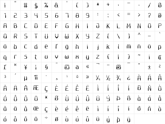 Computer 7 Regular font glyphpreview