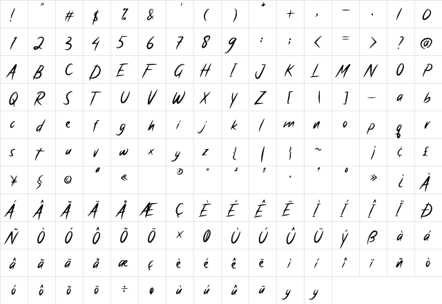 Antique Regular font glyphpreview