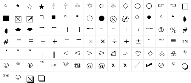 COMMDINGS Regular font glyphpreview