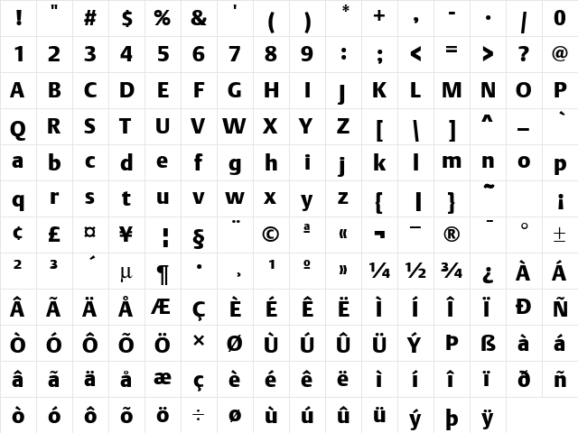 Argo Dtl Black font glyphpreview