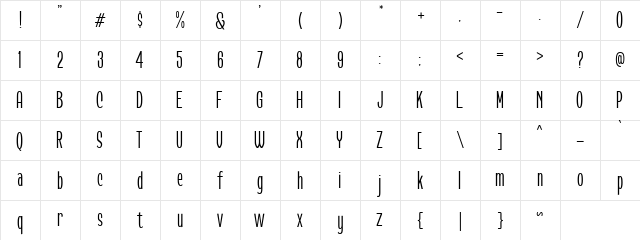 Conseration DEMO Regular font glyphpreview