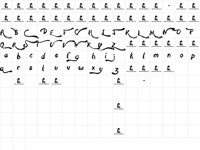 Confetti Stream Regular font glyphpreview