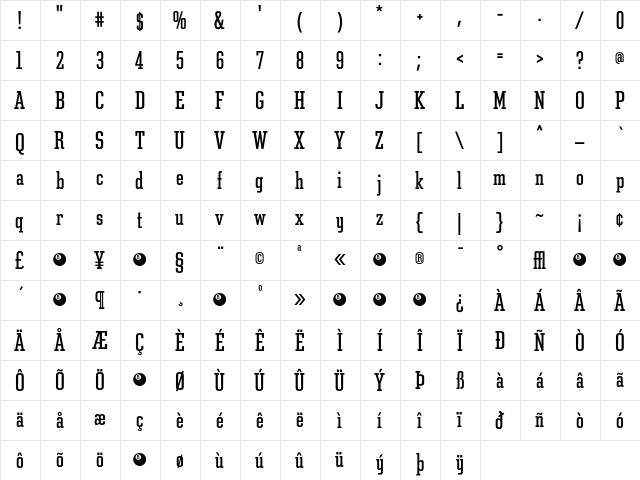 Constructa Regular font glyphpreview