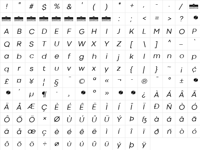 Codec Cold News Italic font glyphpreview