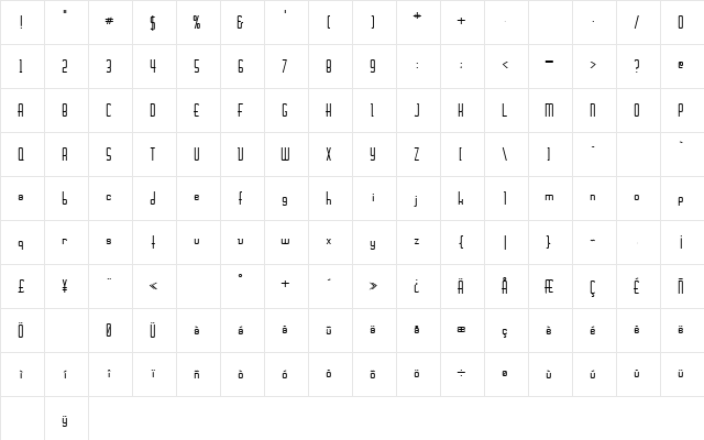 Arlingtons Bold Bold font glyphpreview