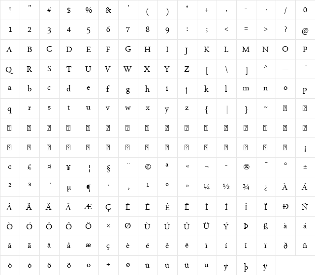 Arabic Typesetting Regular font glyphpreview