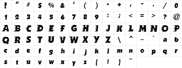 AnniesWindy Semi-expanded font glyph preview AnniesWindy Semi-expanded font glyphpreview
