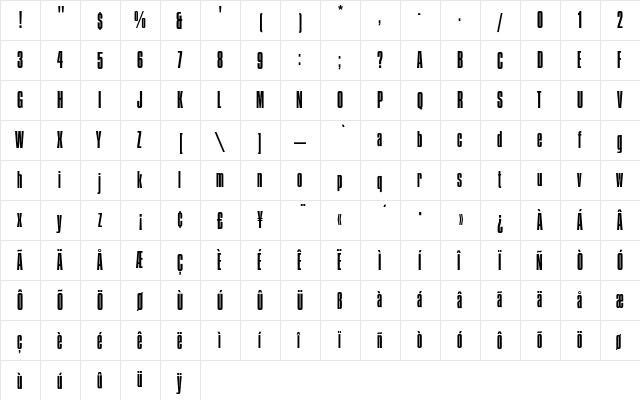 CompactaEF Light font glyphpreview