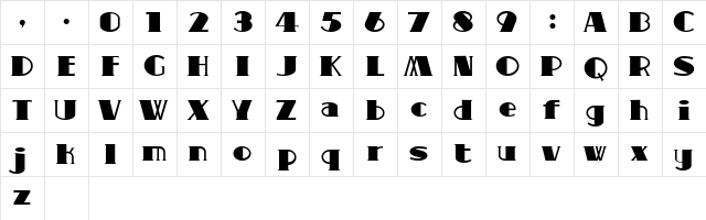 Comic Regular font glyphpreview