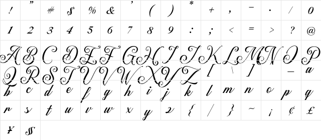 Arastin Script FREE DEMO Regular font glyph preview Arastin Script FREE DEMO Regular font glyphpreview
