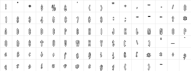 Applesauce08Hollow Regular font glyphpreview