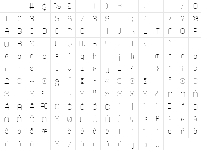 Armada Regular font glyphpreview