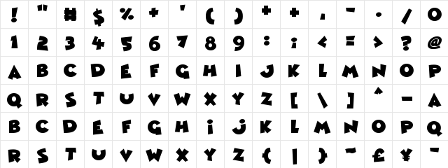 Comic Queens Regular font glyphpreview