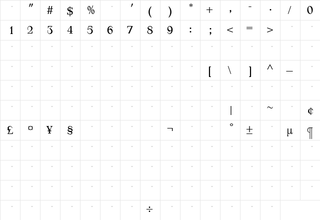AppleyardLightTab Medium font glyphpreview