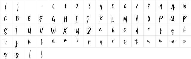 Cloudy Night Regular font glyph preview Cloudy Night Regular font glyphpreview