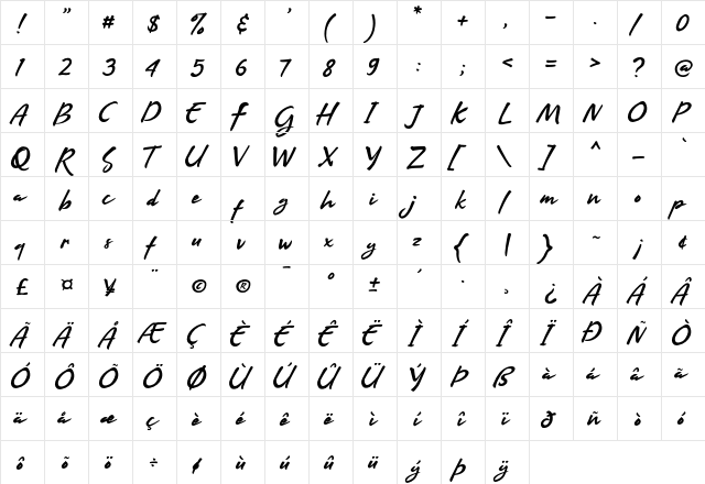 Arkipelago Regular font glyphpreview