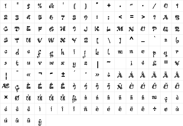 Arriba Arriba Std Regular font glyphpreview