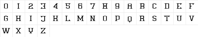 Anthony Demoversion Regular font glyph preview Anthony Demoversion Regular font glyphpreview