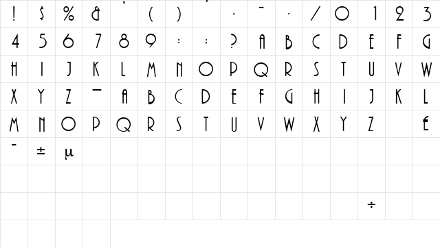 AprilleDisplayCapsSSK Regular font glyphpreview