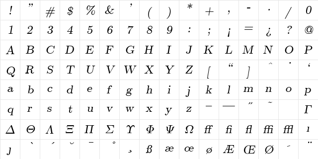 cmsl9 Regular font glyphpreview