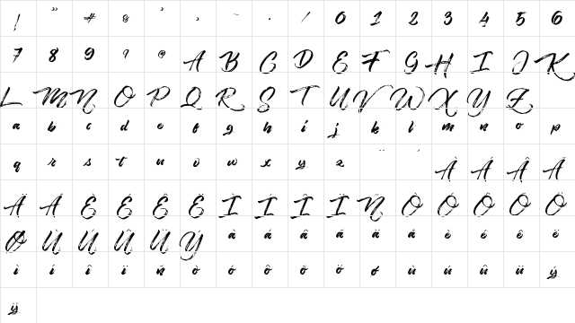 Angelow Regular font glyph preview Angelow Regular font glyphpreview