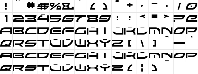 Colony Wars Normal font glyph preview Colony Wars Normal font glyphpreview