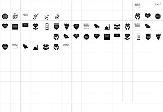 Color Saudi Arabia Regular font glyphpreview