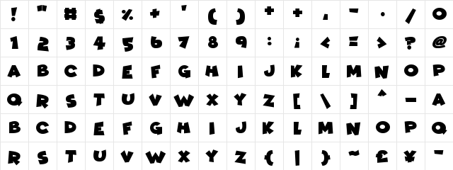 Comic Kings Regular font glyphpreview