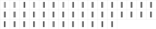Code-39-20 Normal font glyphpreview
