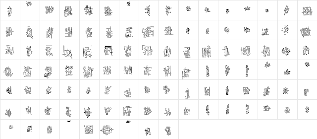 Armaggedon Industrial Hollow Regular font glyphpreview