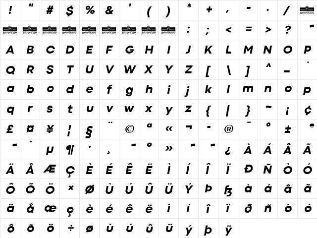 Codec Cold ExtraBold Italic font glyphpreview