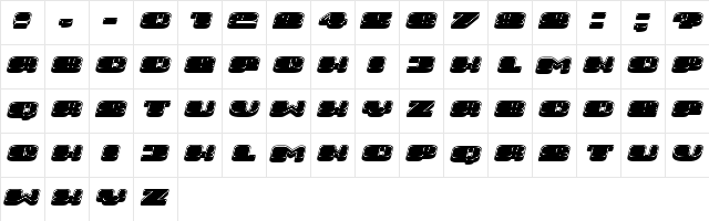 Comeback Filled Italic font glyphpreview