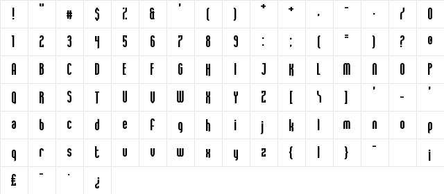 Aquamarina Regular font glyphpreview