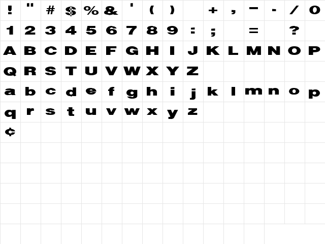 Communication 3 Regular font glyphpreview
