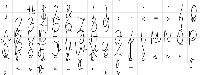 Coby Daila Regular font glyphpreview