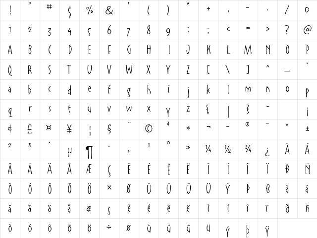 Aram ITC Std Regular font glyphpreview
