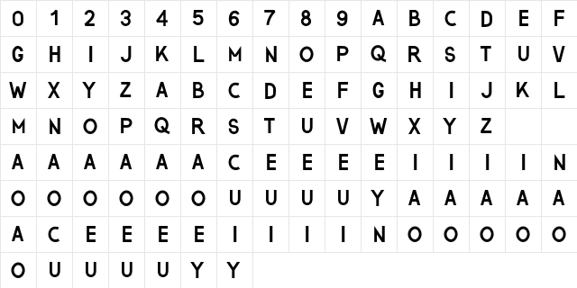 ARGYA Regular font glyph preview ARGYA Regular font glyphpreview