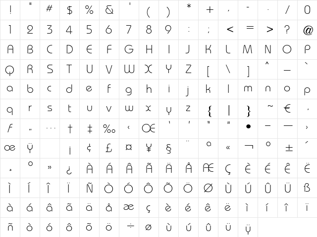 Architekt Regular font glyphpreview
