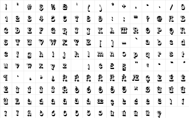 ArnoldBoeDSh1 Regular font glyphpreview