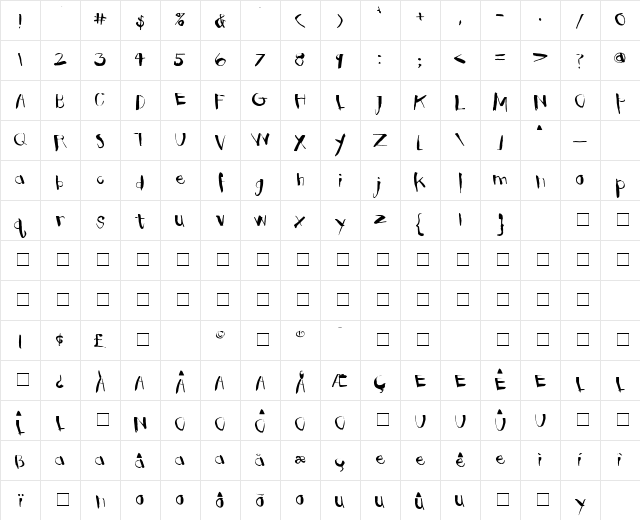 Clubhouse Medium font glyphpreview