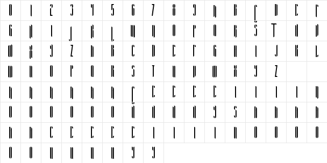 Aria Regular font glyphpreview