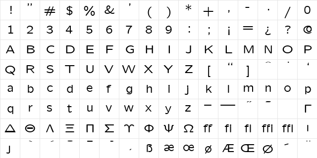 cmssq8 Regular font glyph preview cmssq8 Regular font glyphpreview