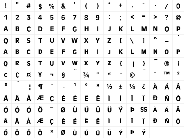 Antique Olive DC D Medium font glyphpreview