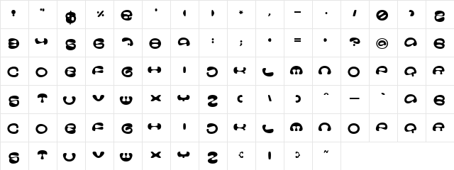 Stoopid Normal font glyphpreview